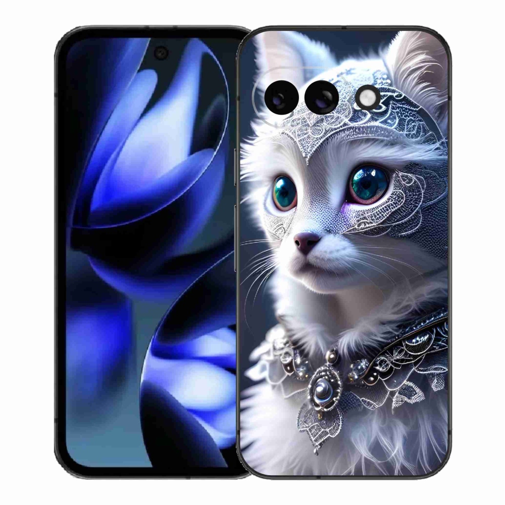 Zselés borítás mmCase a Google Pixel 9a készülékhez - fehér macska