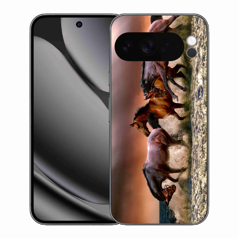 Gél borítás mmCase a Google Pixel 10 Pro XL-hez - lovak 1