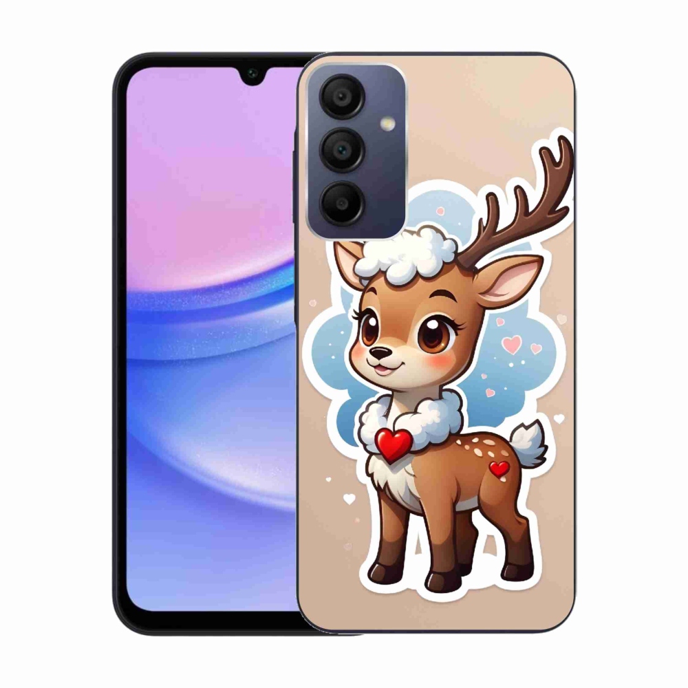 Zselés borítás mmCase Samsung Galaxy A15 4G/5G készülékhez - rajzfilm rénszarvas