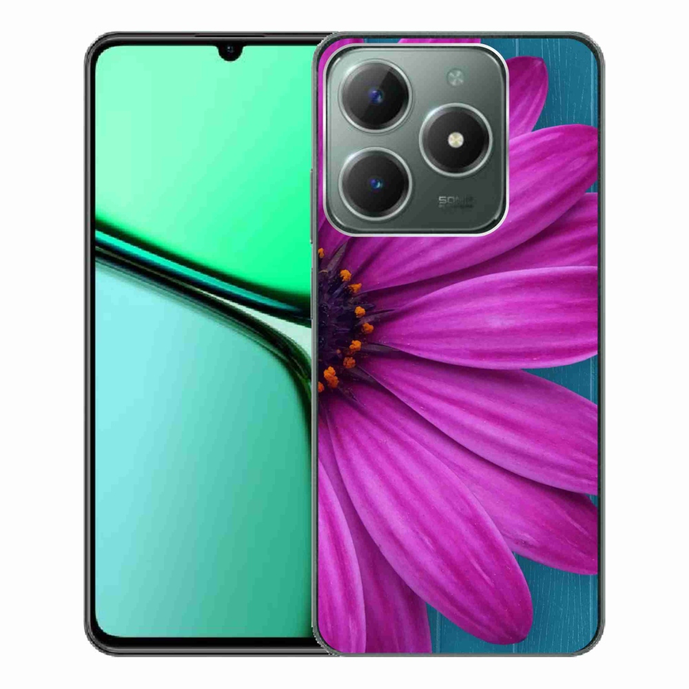 Gél tok mmCase a Realme C61 készülékhez - lila százszorszép