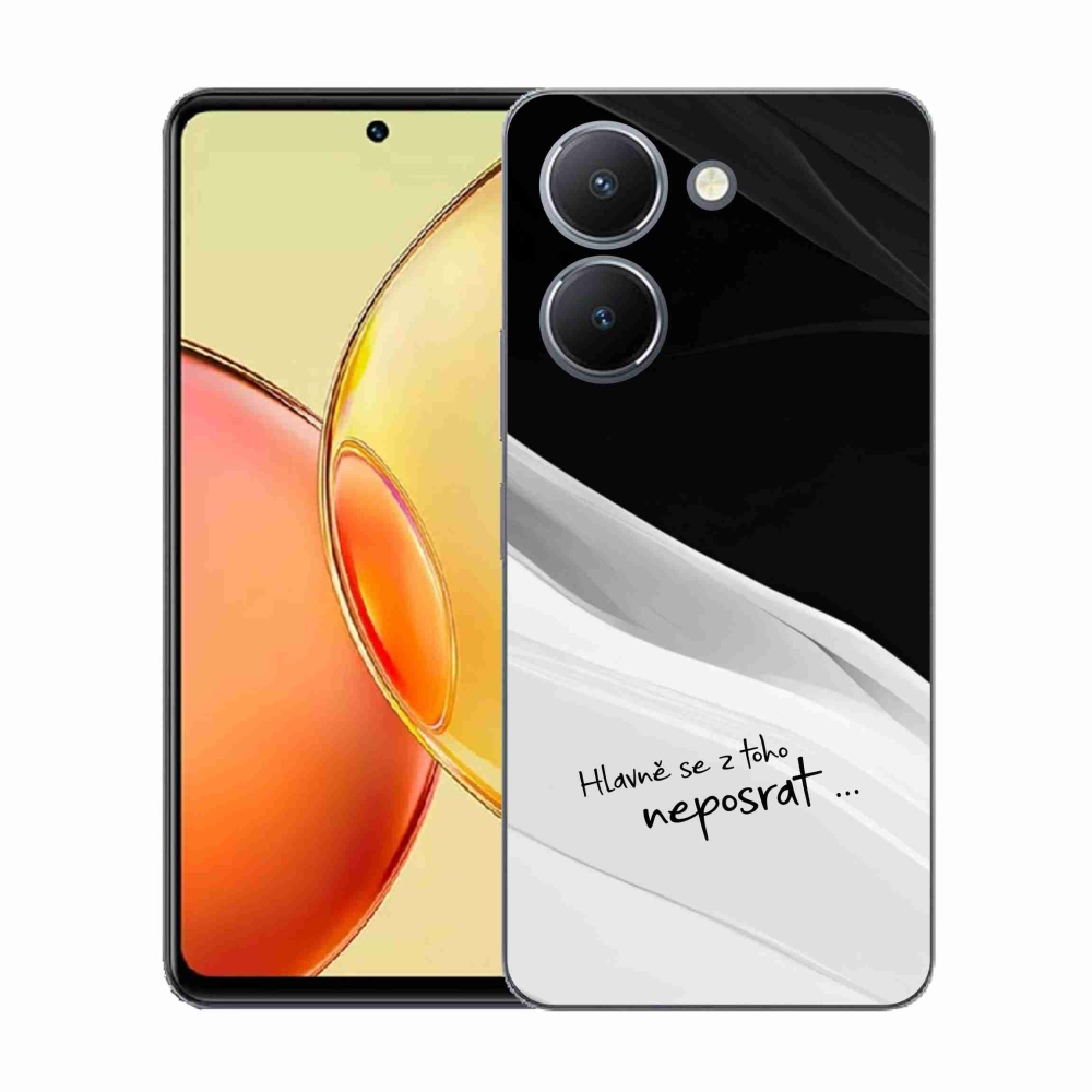 Gél borító mmCase a Vivo Y36-hoz - vicces szöveg 13 fehér és fekete háttérrel