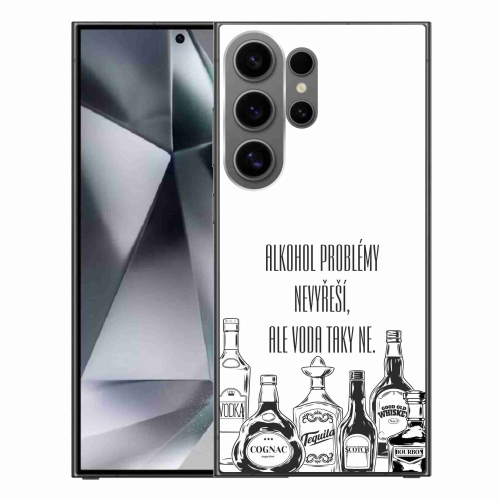 Gél borító mmCase Samsung Galaxy S24 Ultra - vicces szöveg fehér háttérrel