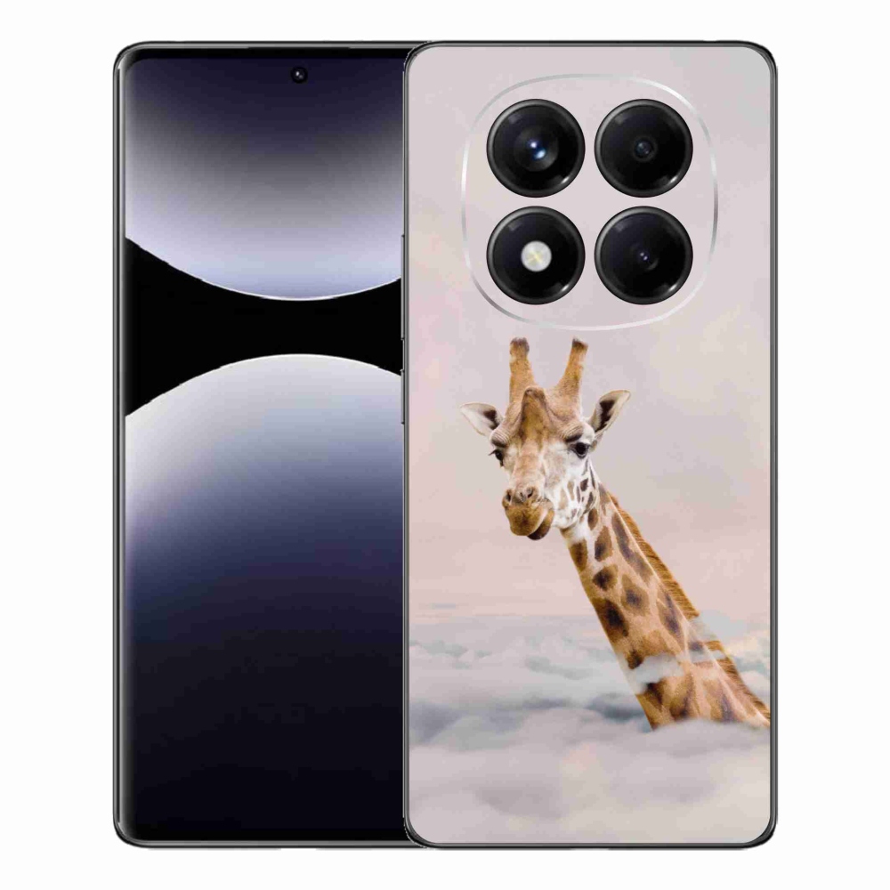 Gél borítás mmCase a Xiaomi Redmi Note 14 Pro számára - zsiráf a felhőkben