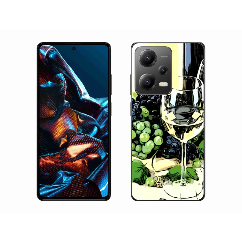 Gél borítás mmCase a Xiaomi Redmi Note 12 Pro 5G számára - pohár bor