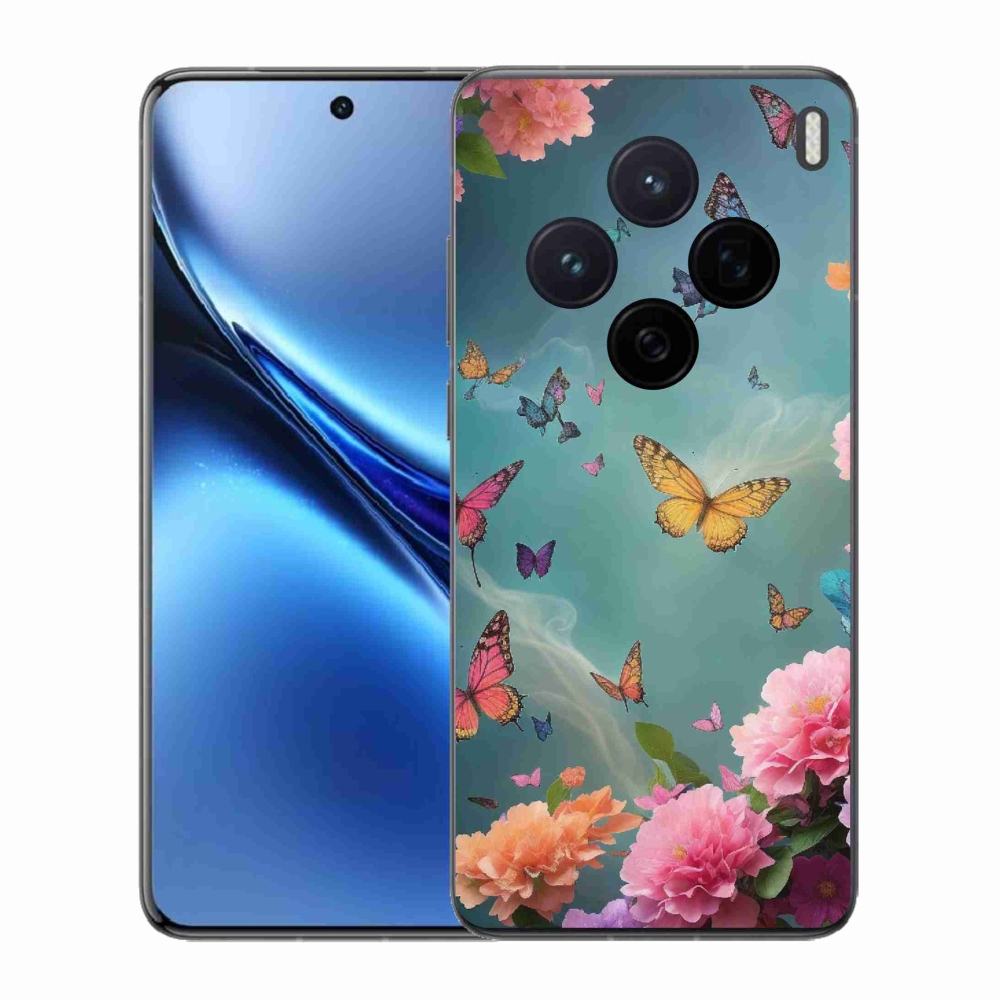 Gél borító mmCase a Vivo X200 5G készülékhez - színes virágok és pillangók