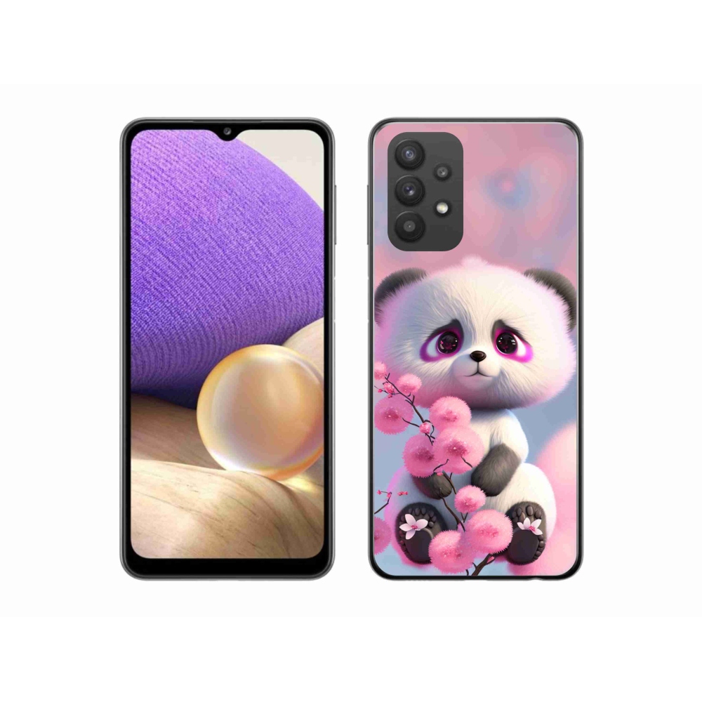Gél borítás mmCase Samsung Galaxy A32 5G - aranyos panda 1