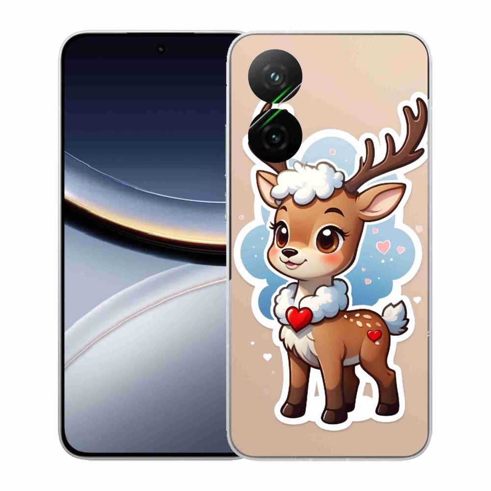 Gél borítás mmCase a Xiaomi Poco F7 5G számára - rajzfilm rénszarvas