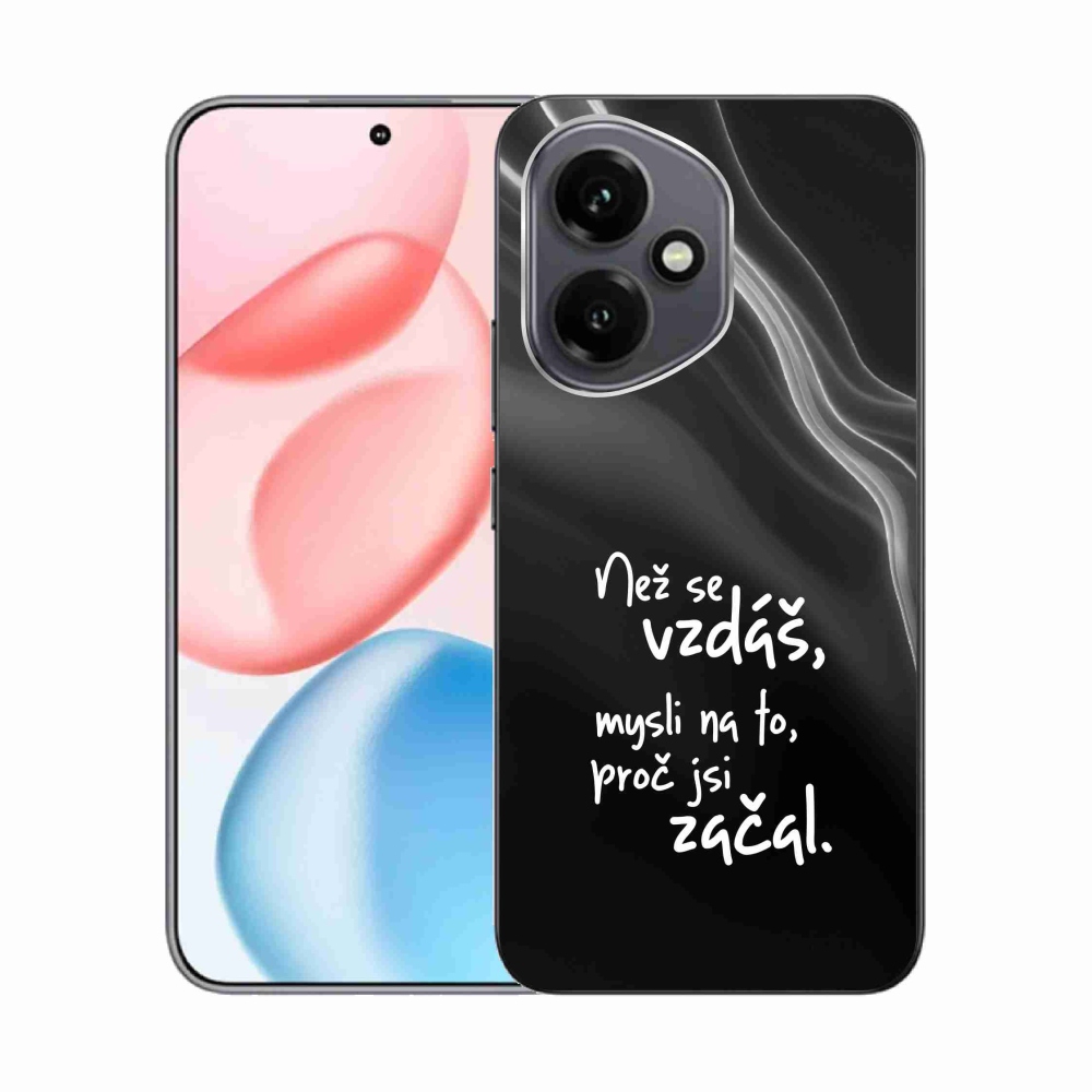 Zselés borító mmCase a Honor 400-hoz - idézet 2 fekete háttér