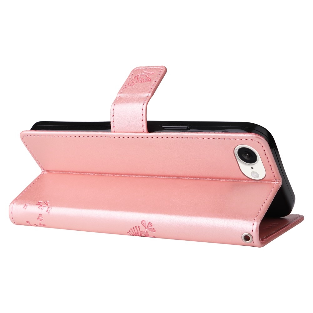 Fák könyvtáska iPhone 16e készülékhez - rózsaarany