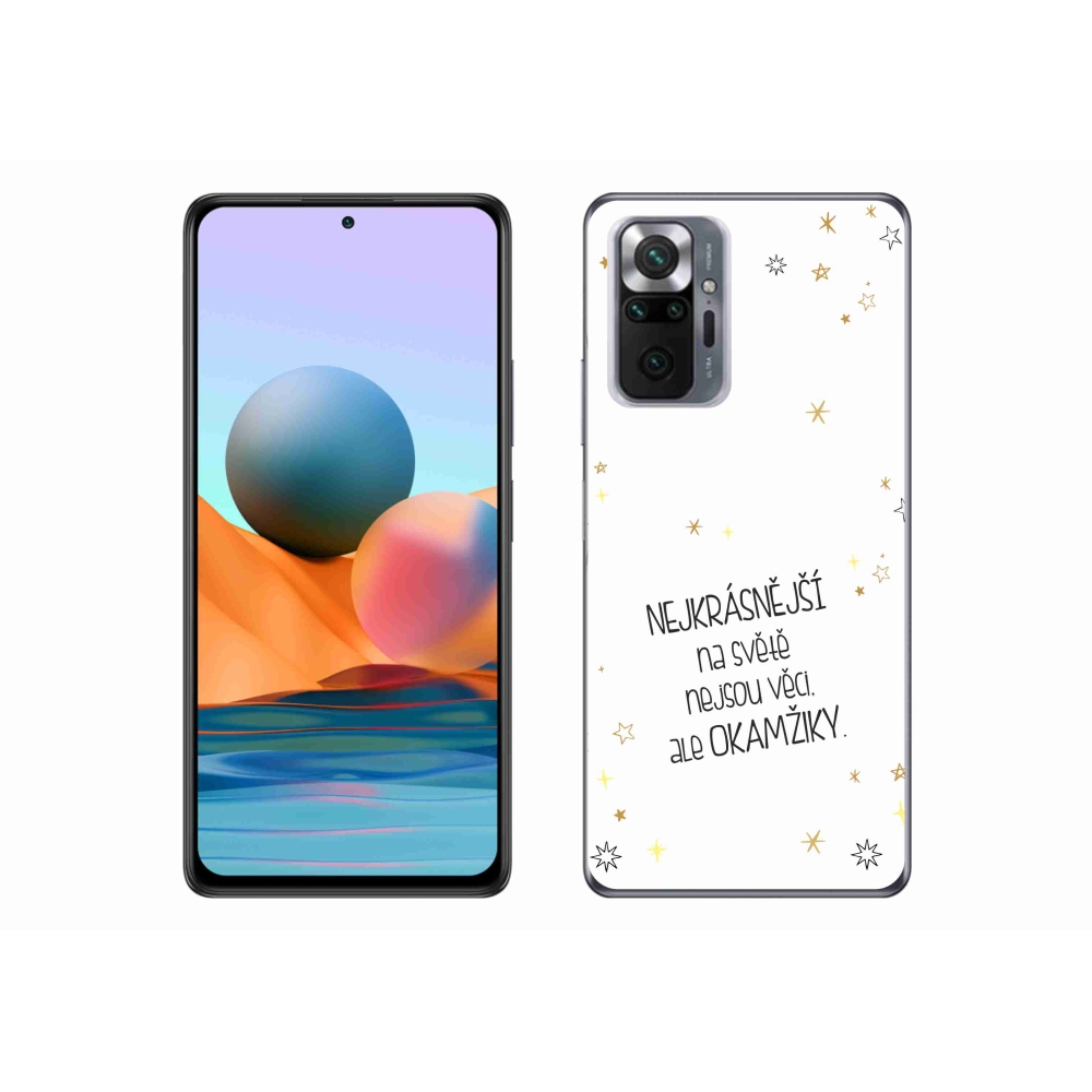 Gél borítás mmCase a Xiaomi Redmi Note 10 Pro készülékhez - idézem 4 fehér háttér