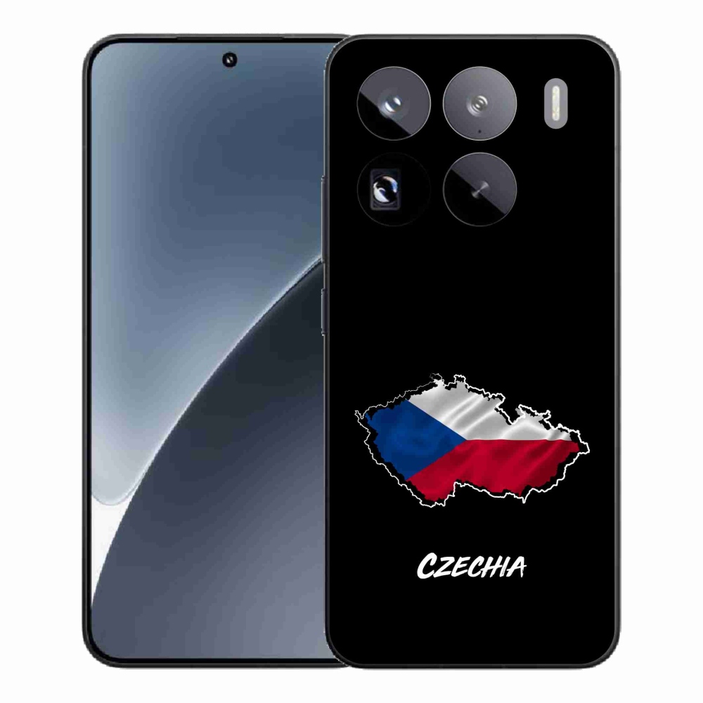 Gél borítás mmCase a Xiaomi 15 Pro - Csehország fekete háttérrel