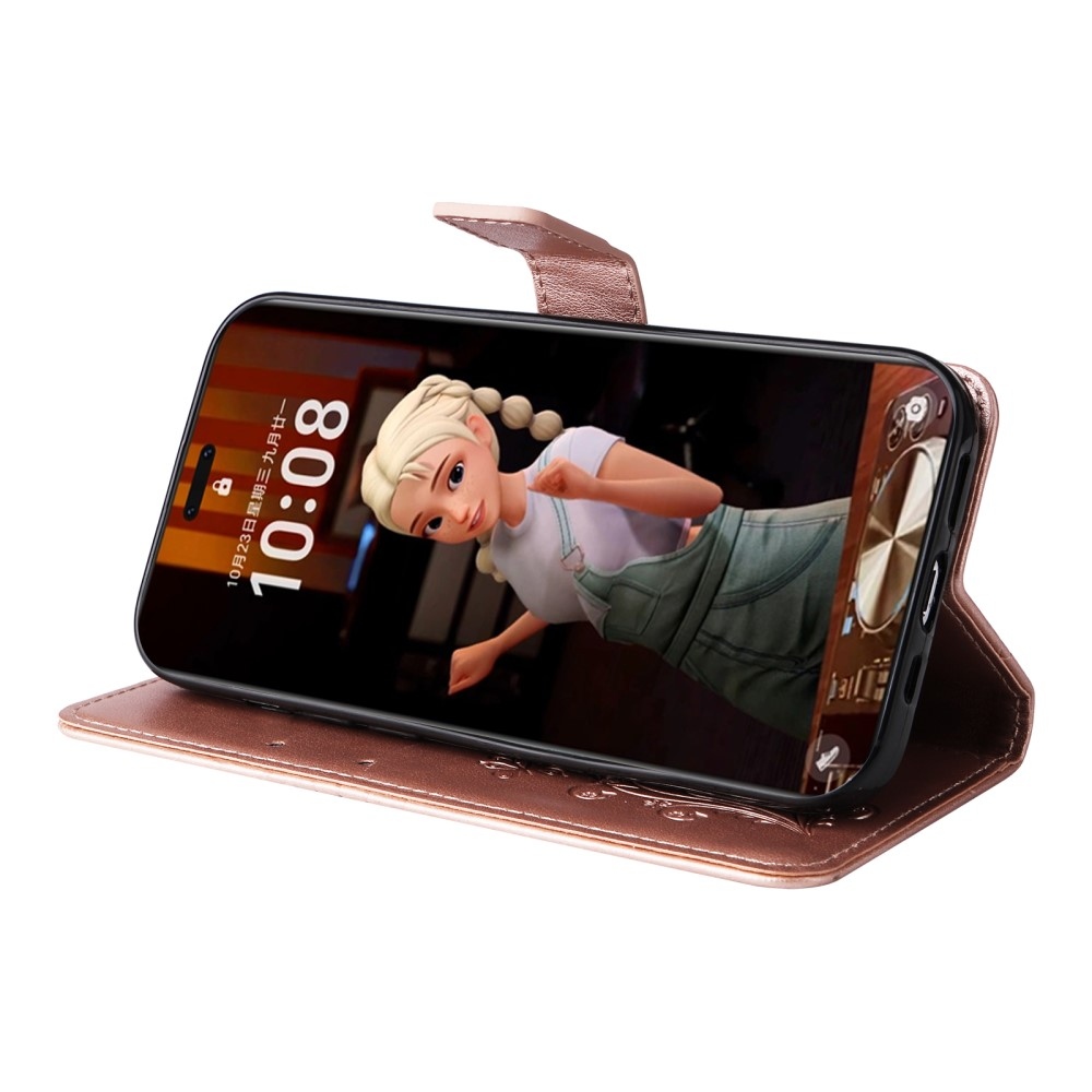 Nagy pillangó könyv tok Honor Magic 7 Pro 5G - rózsa arany