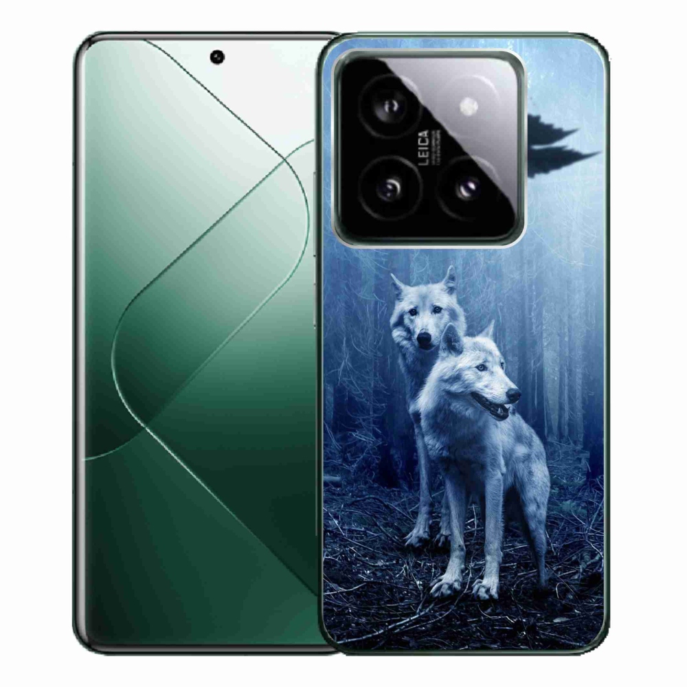 Gél borítás mmCase a Xiaomi 14 Pro számára - farkasok az erdőben