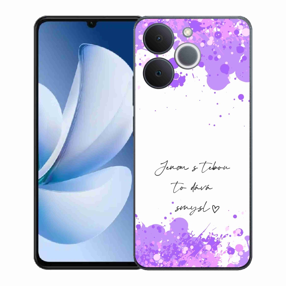 Gél borító mmCase a Realme Note 70T-hez - szerelmes szöveg fehér háttérrel