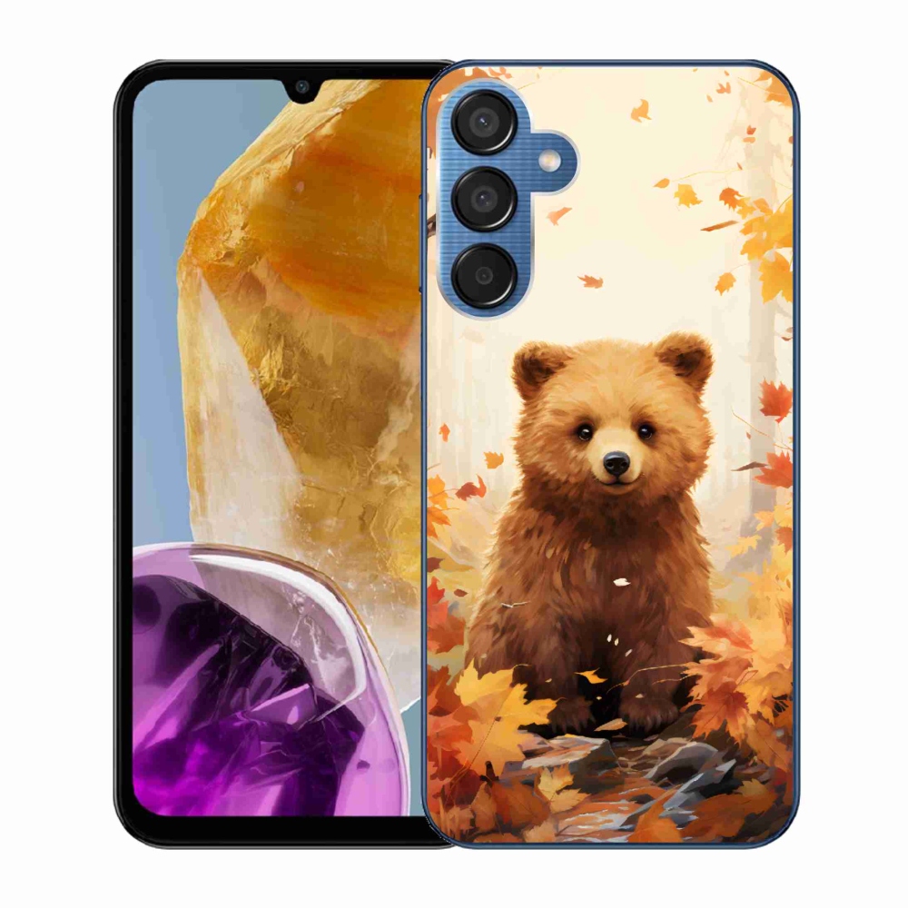 Zselés borítás mmCase Samsung Galaxy M15 5G - medve az erdőben