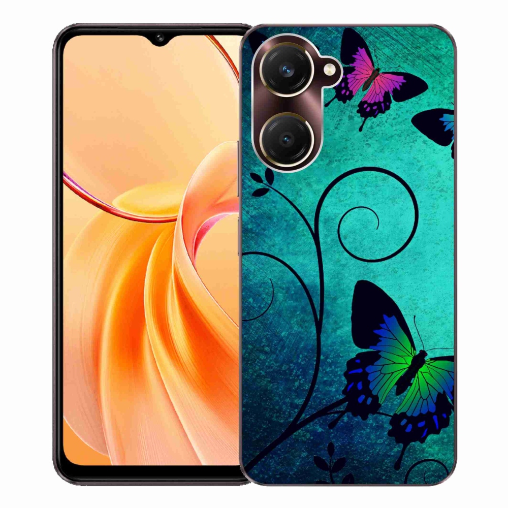 Gél borító mmCase a Vivo Y28s 5G-hez - színes pillangók