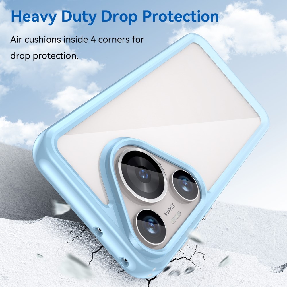 Gél tok fix hátlappal Huawei Pura 70 Pro készülékhez - kék