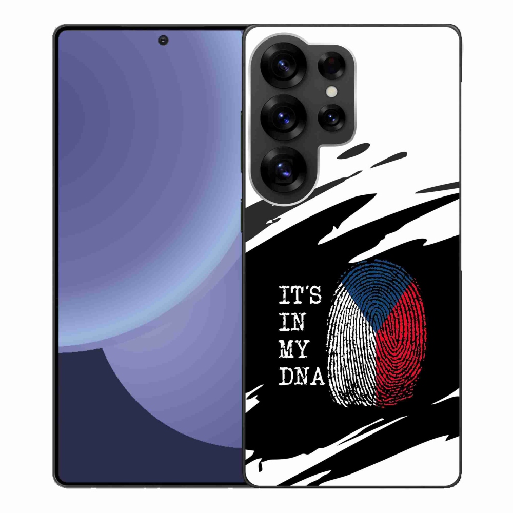 Gél borító mmCase Samsung Galaxy S25 Ultra - zászlós ujjlenyomat fekete és fehér háttérrel