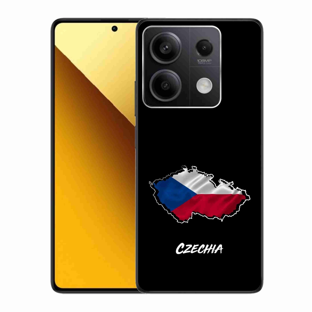 Gél borítás mmCase a Xiaomi Redmi Note 13 5G - Csehország fekete háttérrel