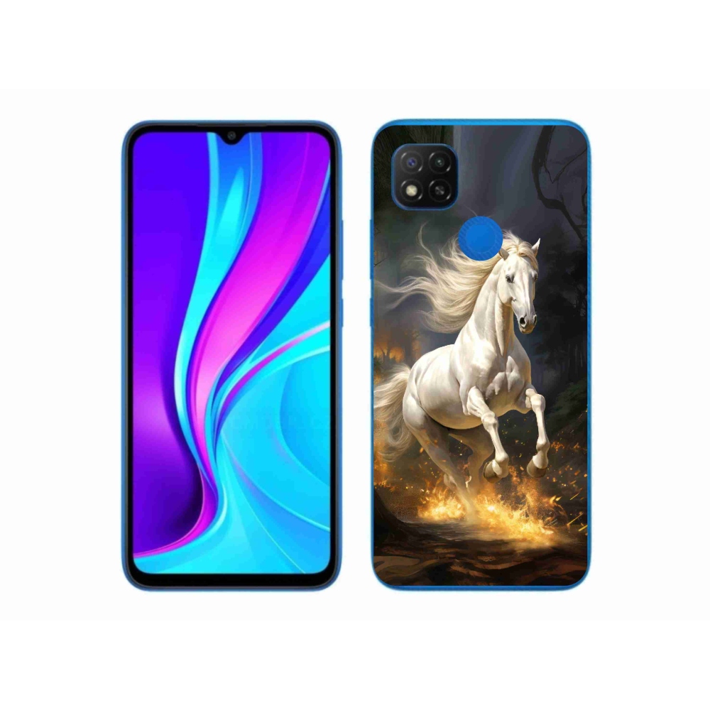 Gél borítás mmCase a Xiaomi Redmi 9C-hez - fehér ló 2