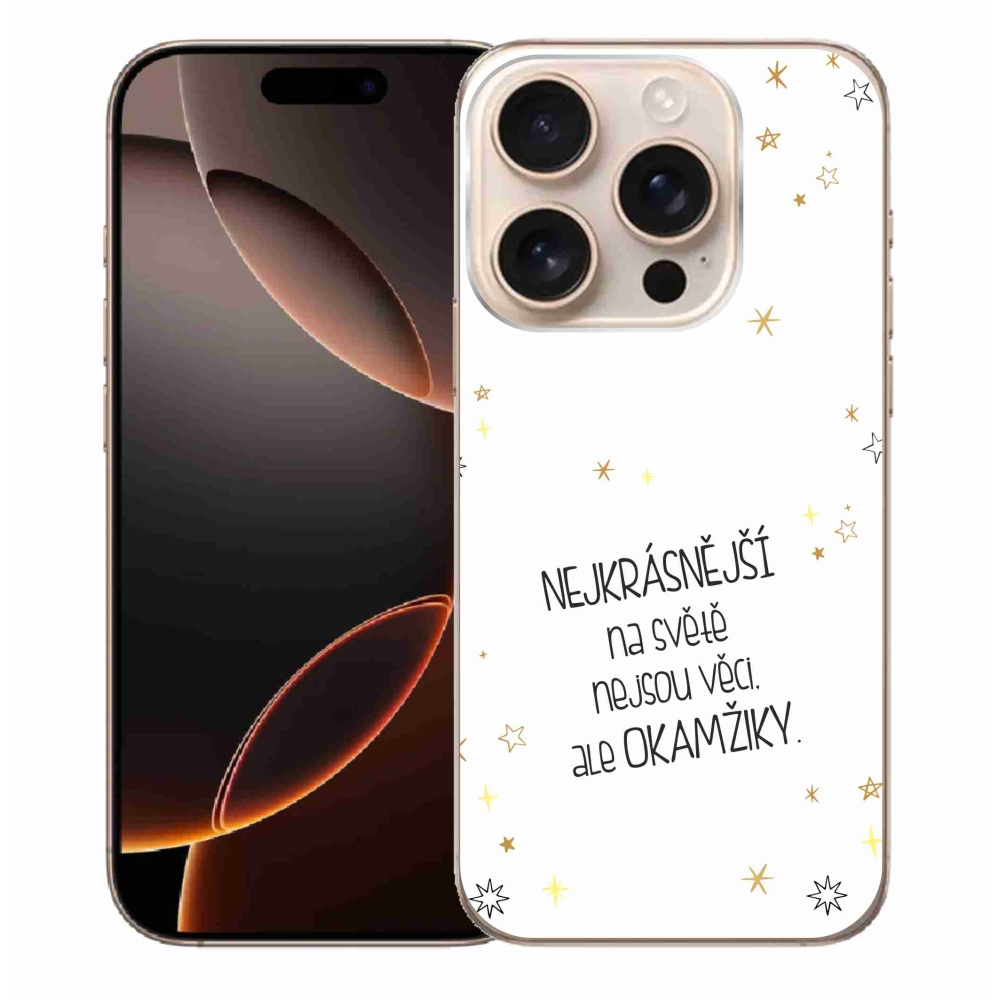 Gél borítás mmCase iPhone 16 Pro Max készülékhez - Idézet 4 fehér háttér