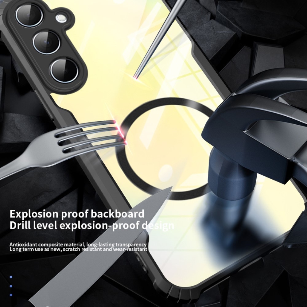 Tartós védőburkolat MagSafe támogatással Samsung Galaxy A26 5G készülékhez - fekete