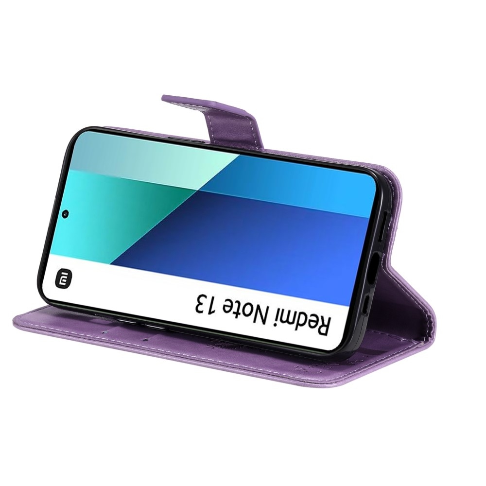 Fák könyv tok Xiaomi Redmi Note 13-hoz - világos lila