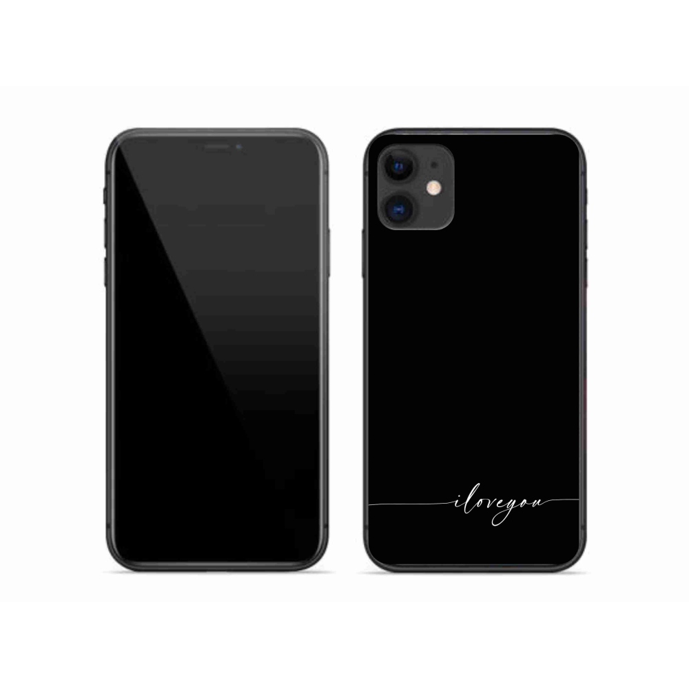 Gél borítás mmCase iPhone 11 készülékhez - Szeretlek fekete háttérrel