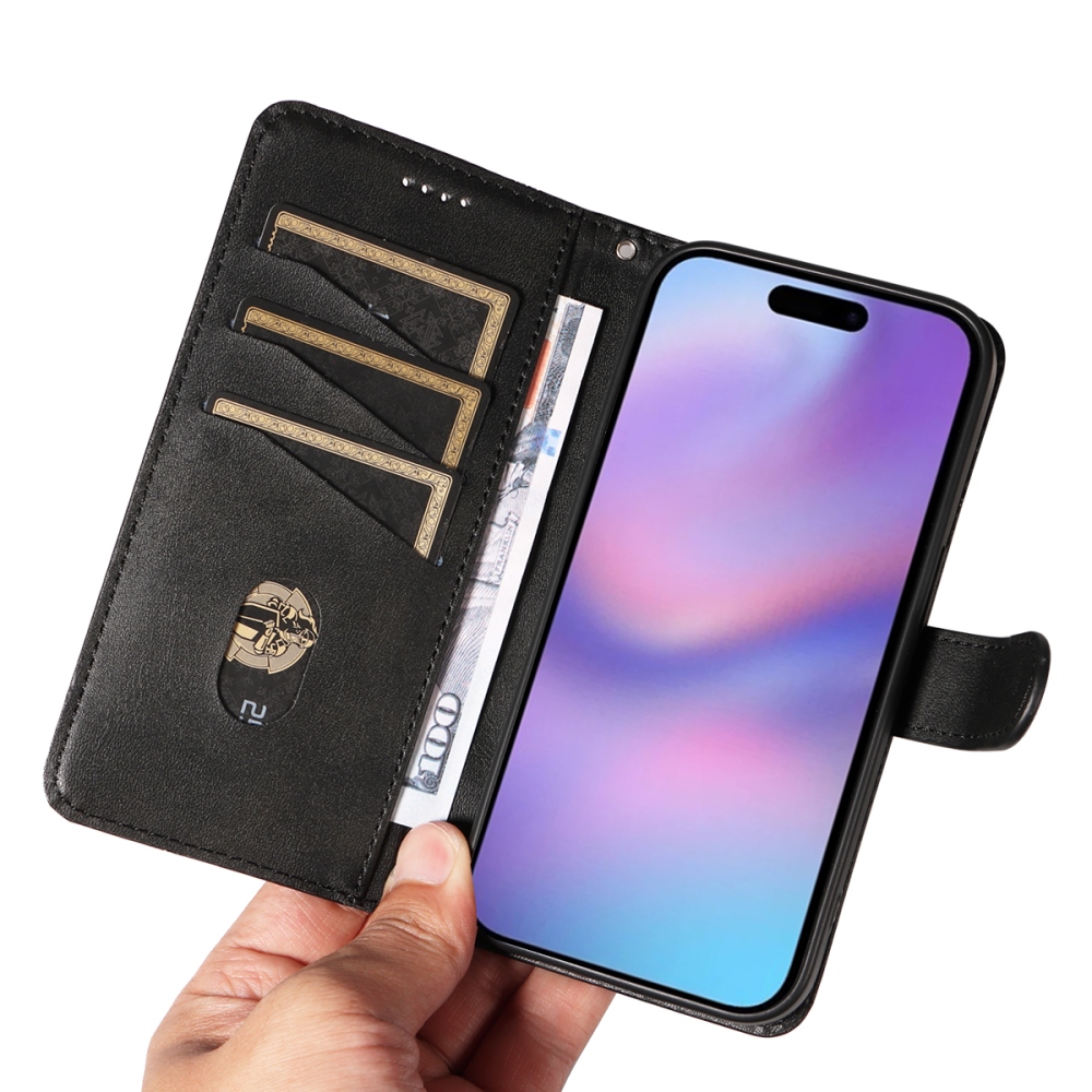 Póló alakú könyvtáska iPhone 17 készülékhez - fekete