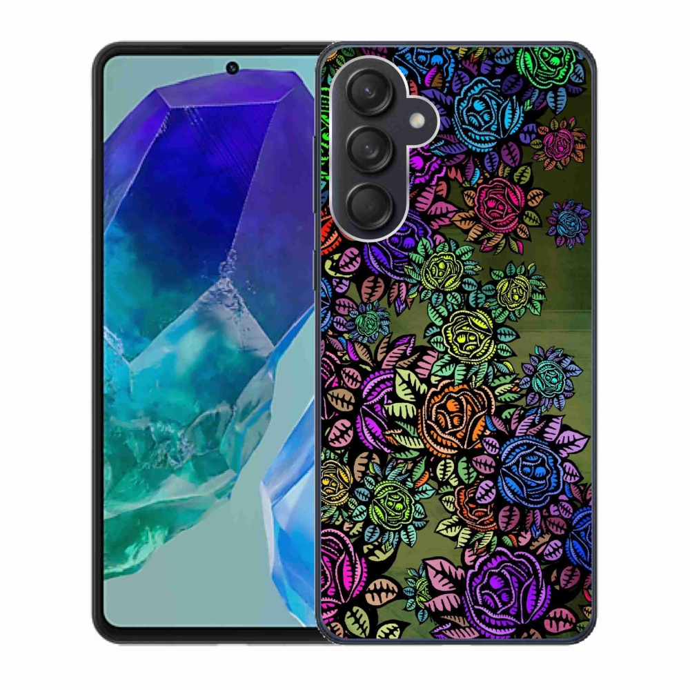 Gél borító mmCase Samsung Galaxy M55 5G - virágok 6