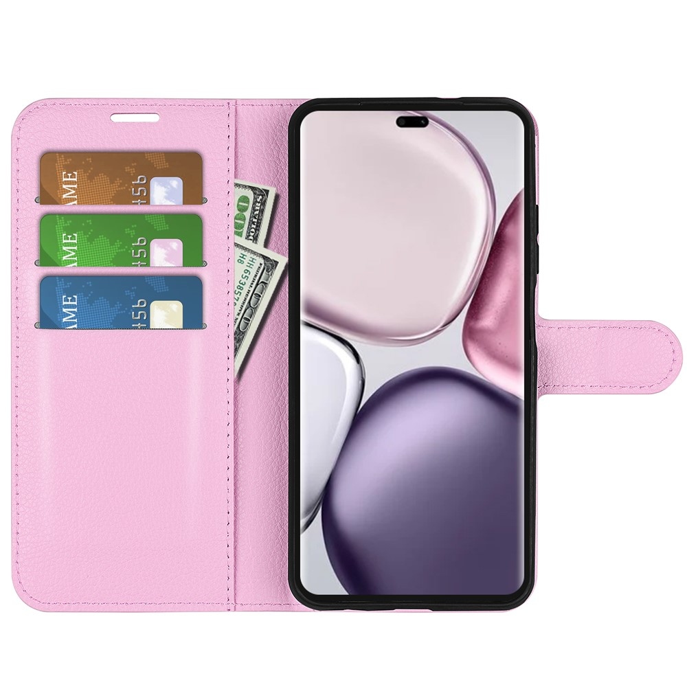 Litchi könyv tok a Honor Magic 7 Lite 5G készülékhez - rózsaszín