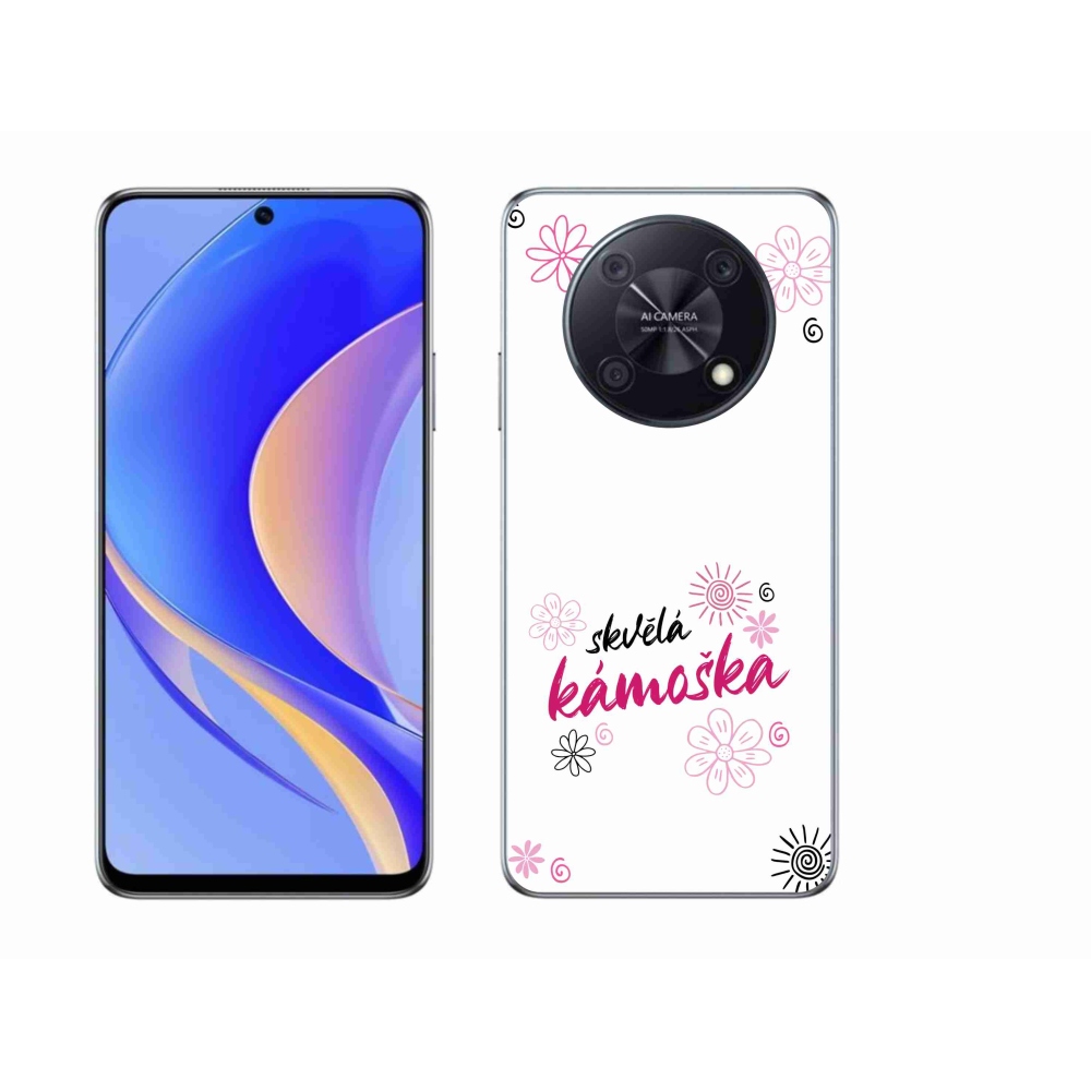 Gél borító mmCase a Huawei Nova Y90 - nagyszerű haver fehér háttérrel