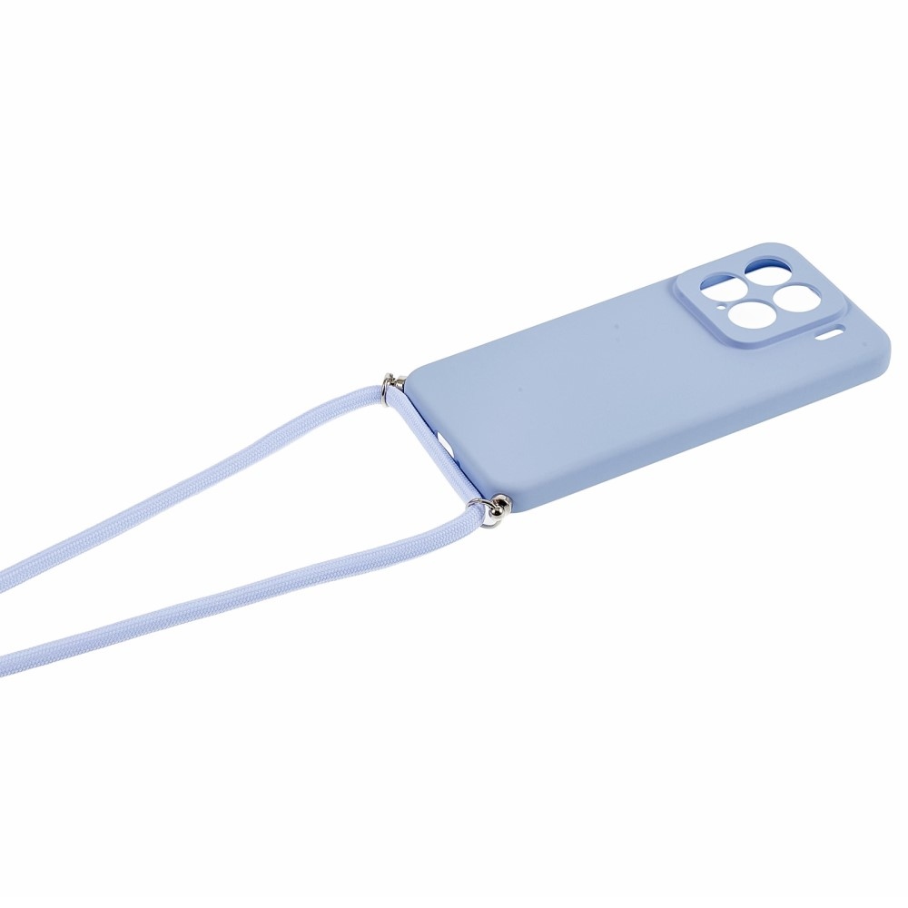 Bélés zselés tok zsinórral Xiaomi 15 - világos lila