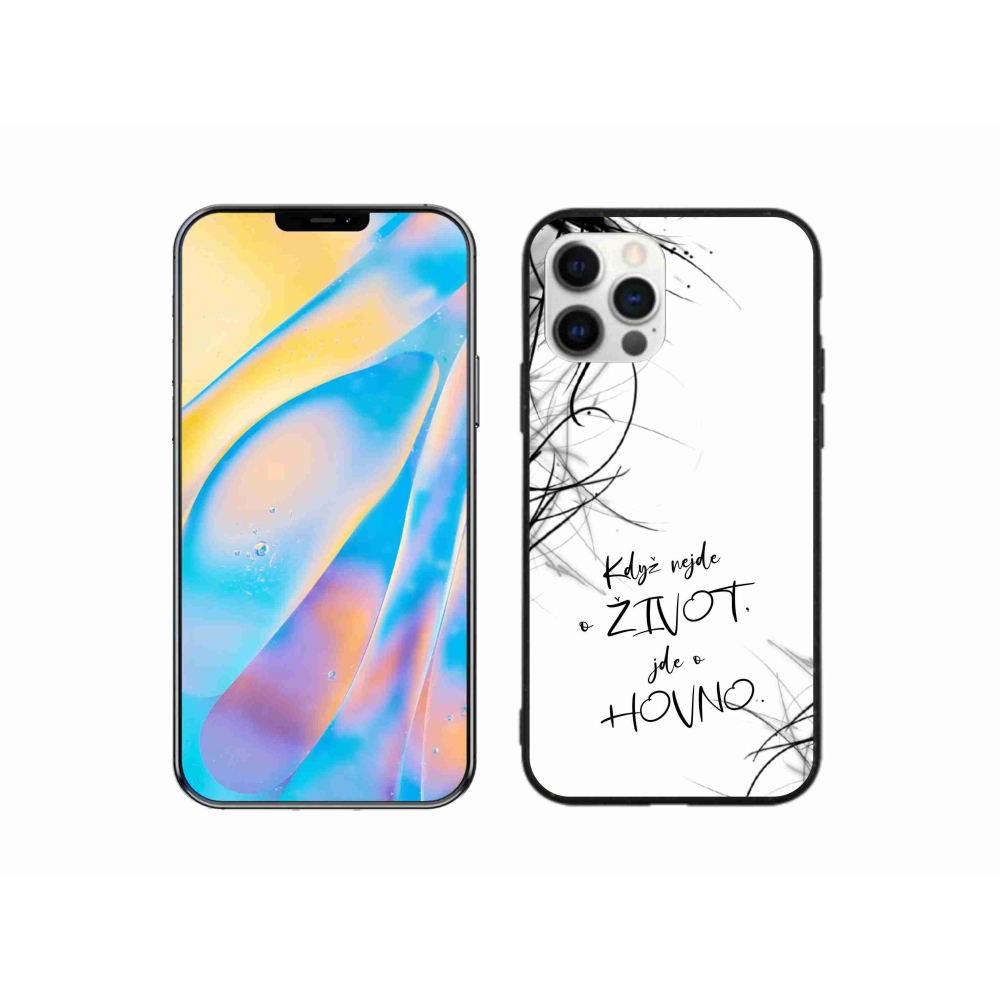 Gél borítás mmCase iPhone 12 Pro készülékhez - vicces szöveg 16 fehér háttér