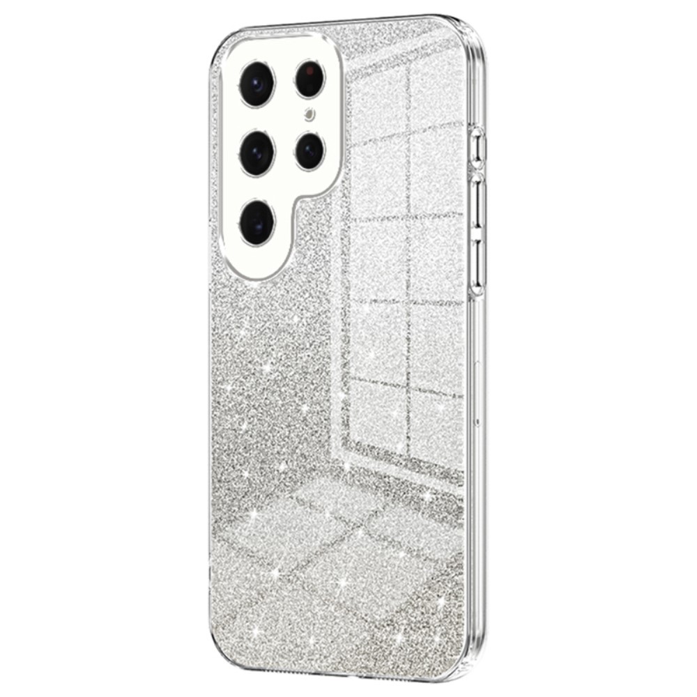 Vágott zselés csillogó tok Samsung Galaxy S24 Ultra - átlátszó