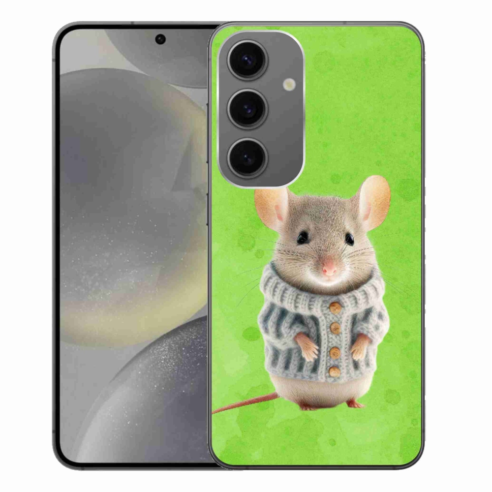 Gél borítás mmCase Samsung Galaxy S24+ - egér pulóverben