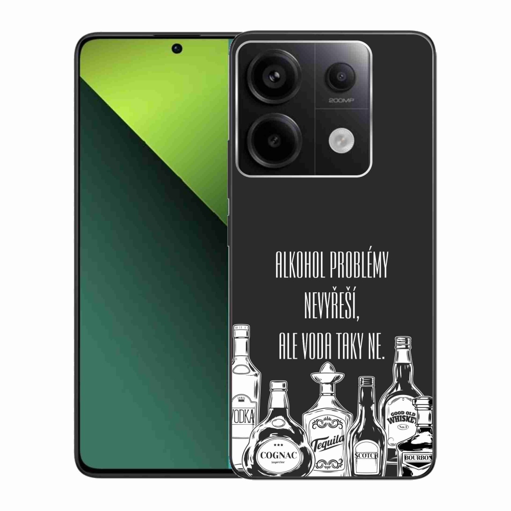 Gél borító mmCase a Xiaomi Redmi Note 13 Pro 5G/Poco X6 5G számára - vicces szöveg fekete háttérrel