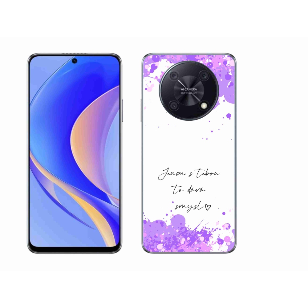 Gél borító mmCase a Huawei Nova Y90 - szerelem szöveg fehér háttérrel