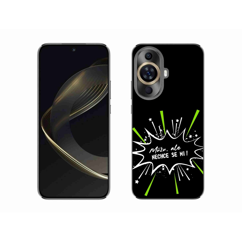 Gél borító mmCase a Huawei Nova 11-en - vicces szöveg 11 fekete háttérrel