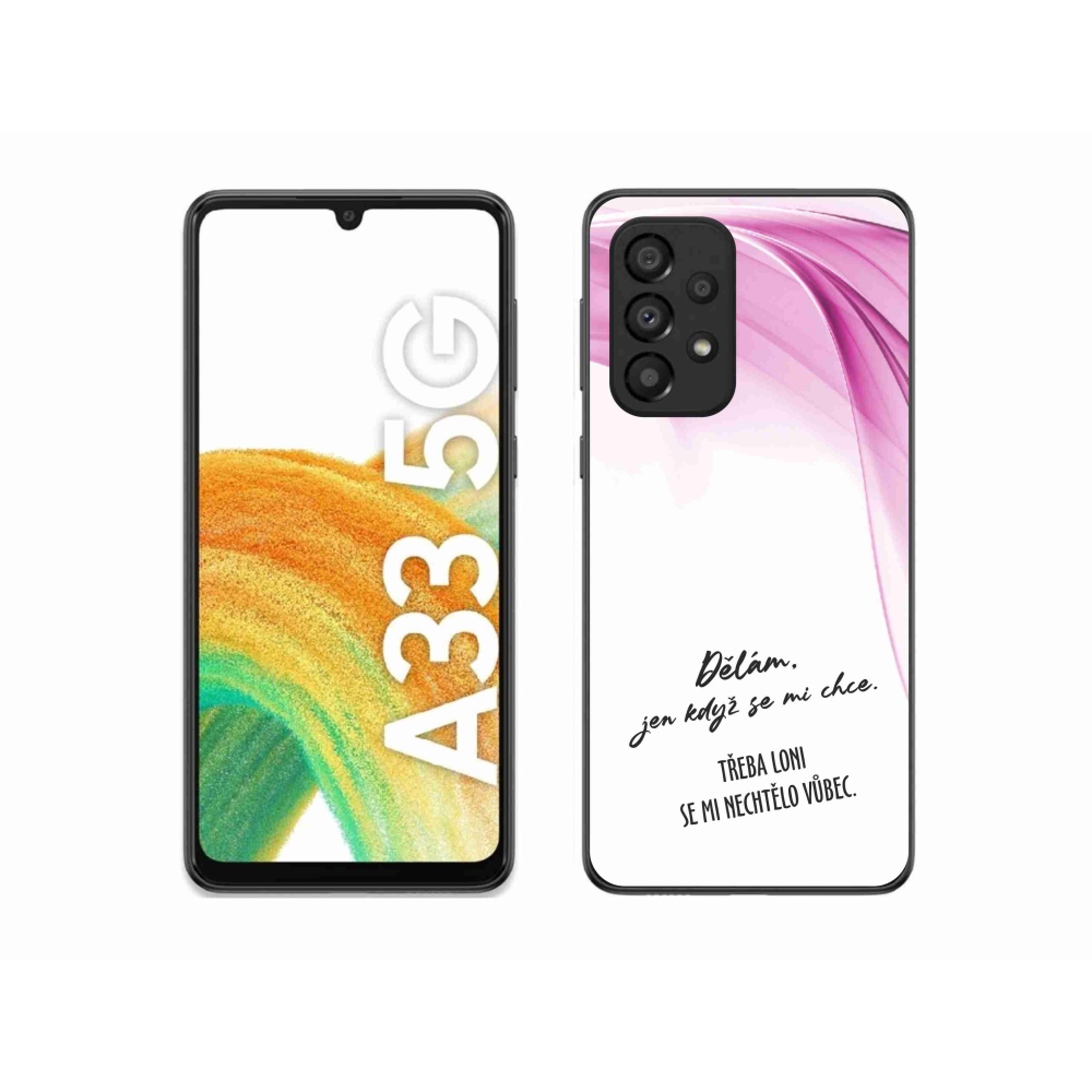 Gél borító mmCase Samsung Galaxy A33 5G - vicces szöveg 12 fehér háttér