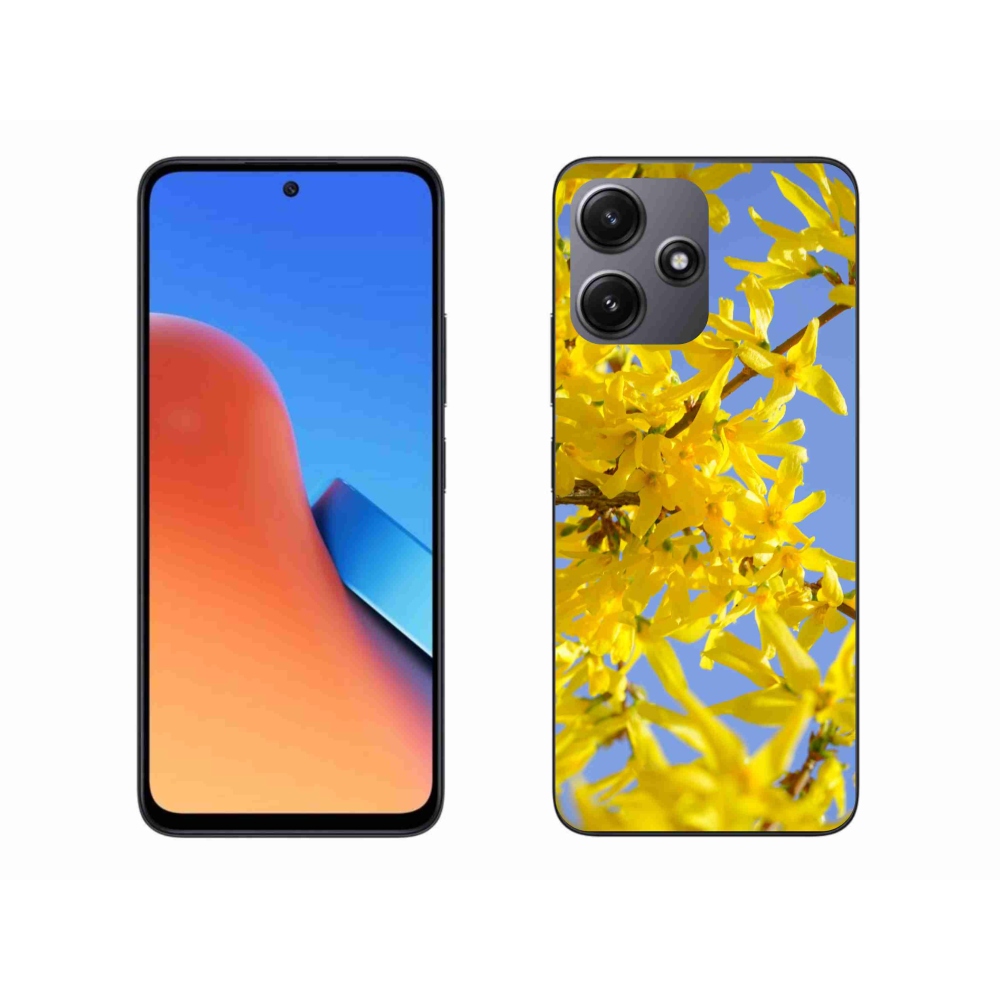 Gél borító mmCase a Xiaomi Redmi 12 5G-hez - sárga virágok