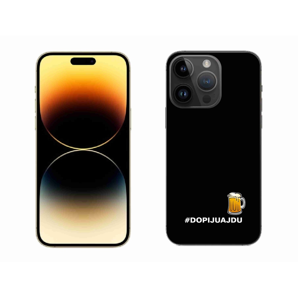 Gél borítás mmCase iPhone 14 Pro Max 6.7 - sör motívum 1 fekete háttér