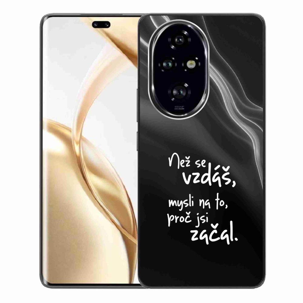 Zselés borítás mmCase a Honor 200 Pro 5G készülékhez - Idézet 2 fekete háttér