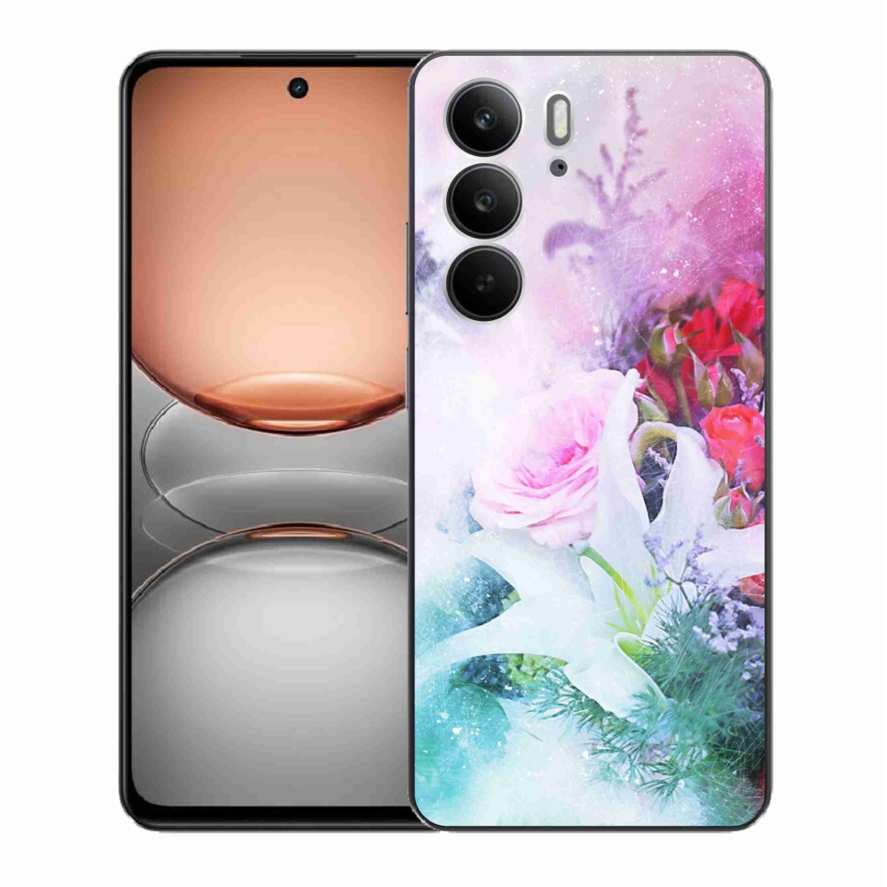 Zselés borítás mmCase a Realme C75 készülékhez - virágok 4