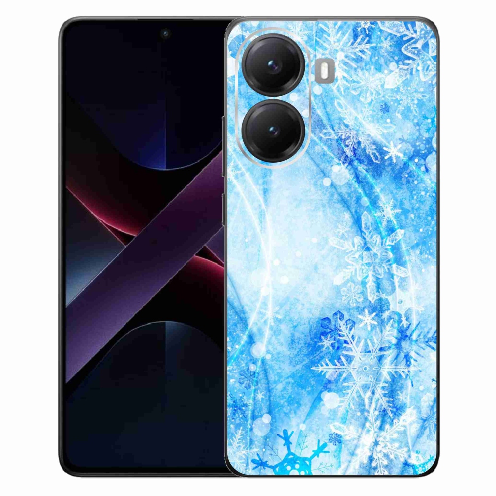 Gél borítás mmCase a Xiaomi Poco X7 Pro 5G számára - hópelyhek