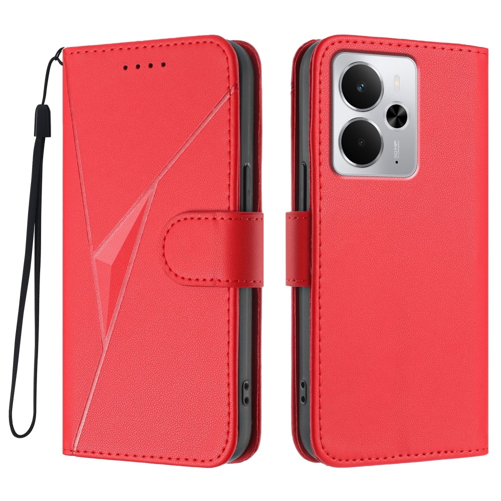 Háromszögek könyvtáska a Realme 14 5G készülékhez - piros