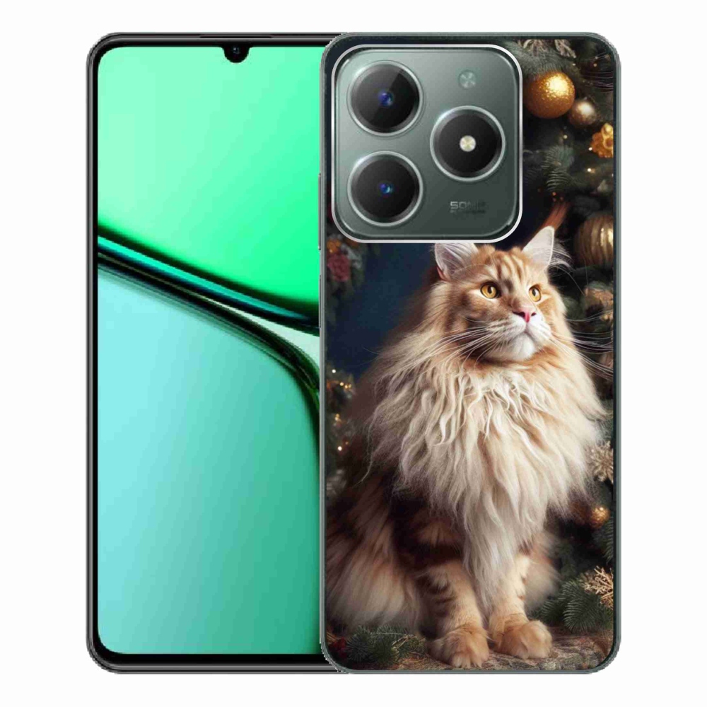 Zselés borítás mmCase a Realme C61 készülékhez - macska a fánál