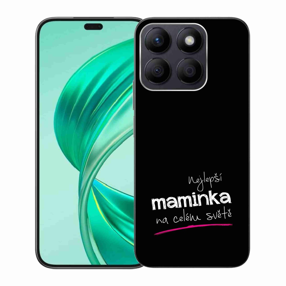 Gél borító mmCase a Honor X8b-hez - legjobb anya 4 fekete háttérrel