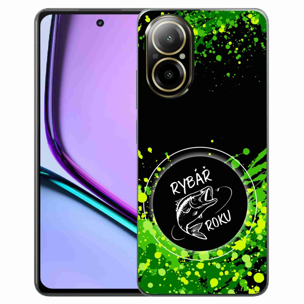 Gél borító mmCase a Realme C67-en - az év halászának fekete háttere