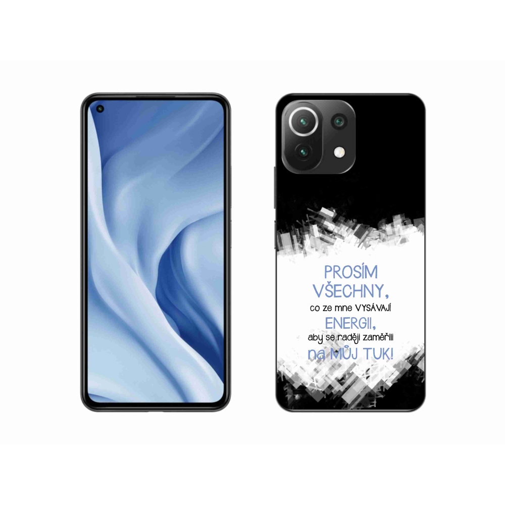 Gél borító mmCase a Xiaomi Mi 11 Lite 4G/5G-hez - vicces szöveg 1 kék